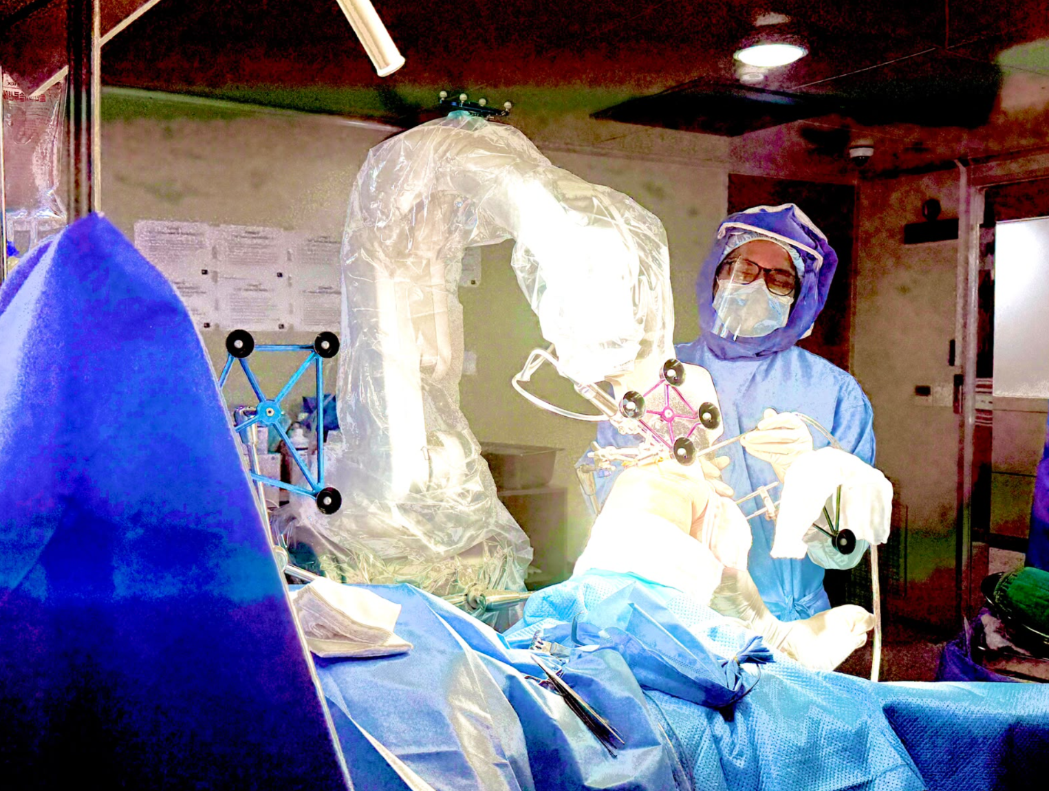 Dr. Hari Kishore with surgical team in operating theatre during joint replacement